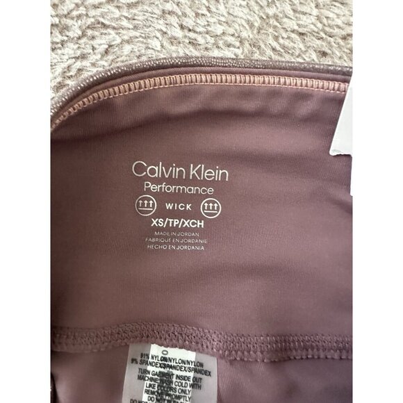 Calvin Klein Metallic-Print High-Waist 7/8 Length Leggings New - Picture 9 of 16
